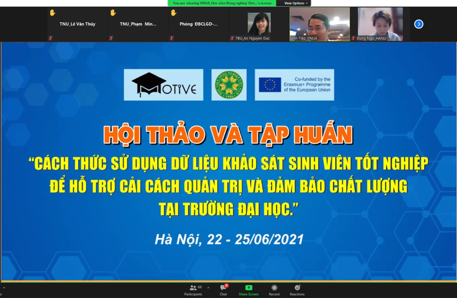 Hội thảo "Cách thức sử dụng dữ liệu khảo sát sinh viên tốt nghiệp để hỗ trợ cải cách quản trị và đảm bảo chất lượng tại trường đại học"