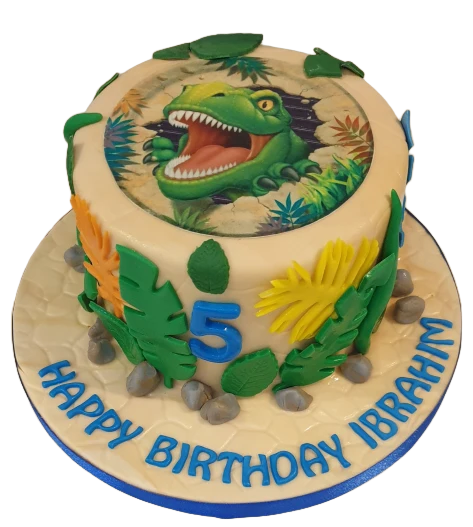 T-Rex Photo Birthday Cake CB-NC322