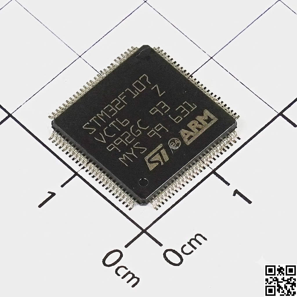 STM32F107VCT6, 32-Bit ARM Cortex M3 Microcontroller, 72MHz, 256KB FLASH, 100-LQFP