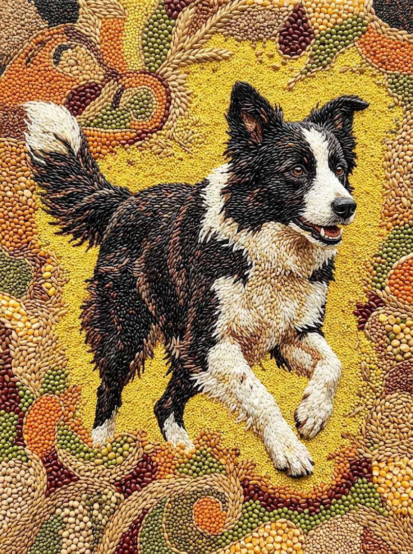 Grain Mosaic Border Collie