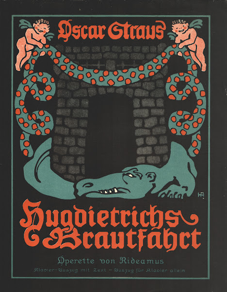 Titelblatt  Operette Hugdietrichs Brautfahrt  Oscar Straus 1910