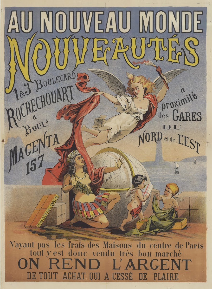 Au Nouveau Monde nouveautés 1  3 Boulevard Rochechouart  Bould Magenta 157 1872
