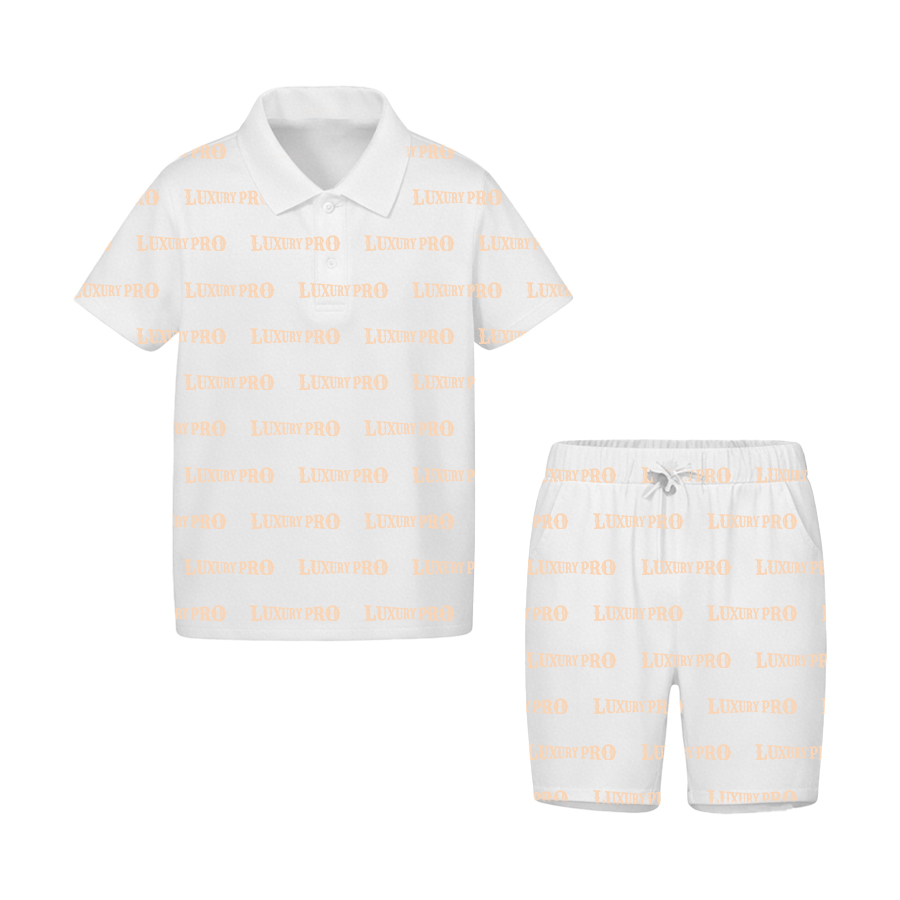 AOP HNH Button Up Polo Shirt & All Over Print Beach Shorts Set