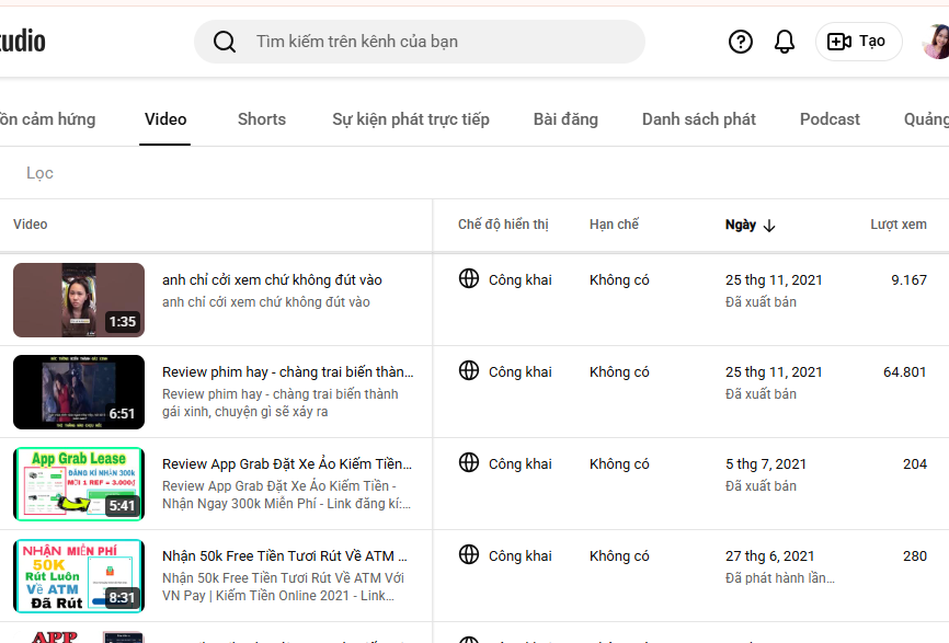 Bán kênh YouTube hơn 1.13K subs, kênh sạch, lập từ lâu 2020,...