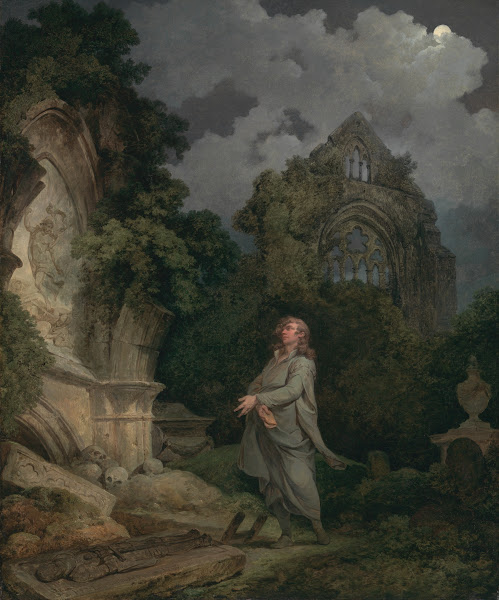 A Philosopher in a Moonlit Churchyard 1790