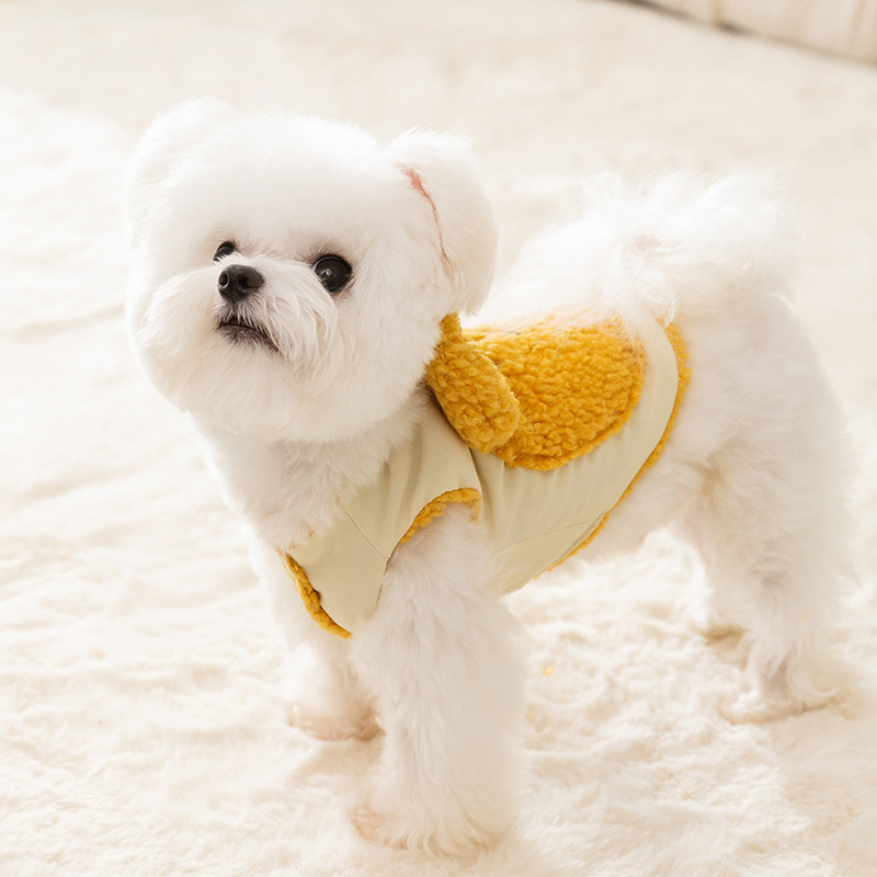 Dog coat with bear motif, polyester