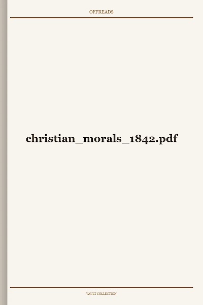 christian morals 1842
