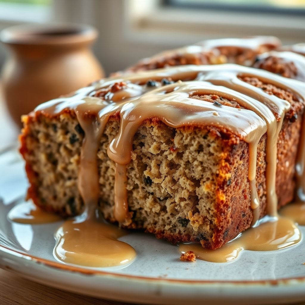 Moist Lavender Banana Bread Recipe with Sweet Glaze (Easy Homemade Comfort) finished