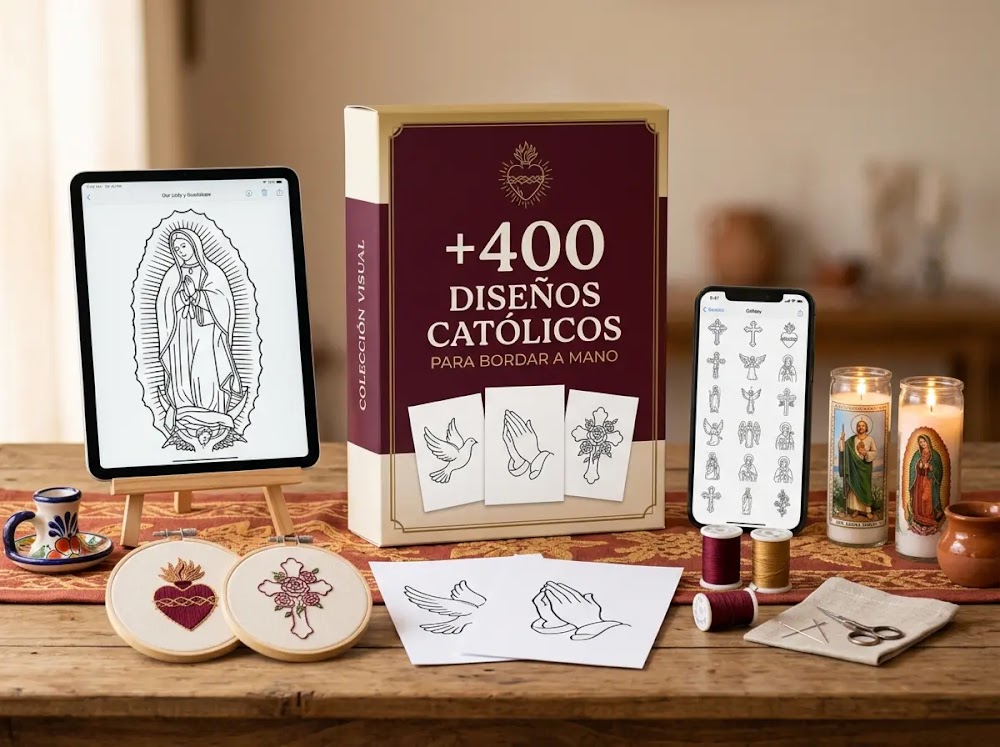 +400 Diseños Católicos para Bordar a Mano