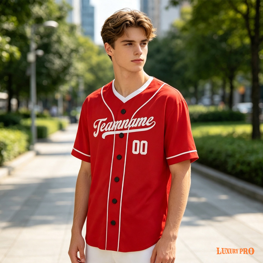 Youth Real Piping Baseball Cardigan - Black Buttons
