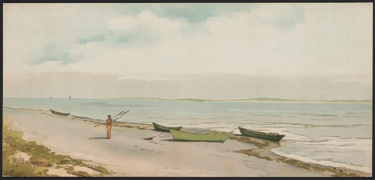 Beach at ebb tide Chatham Mass 1892