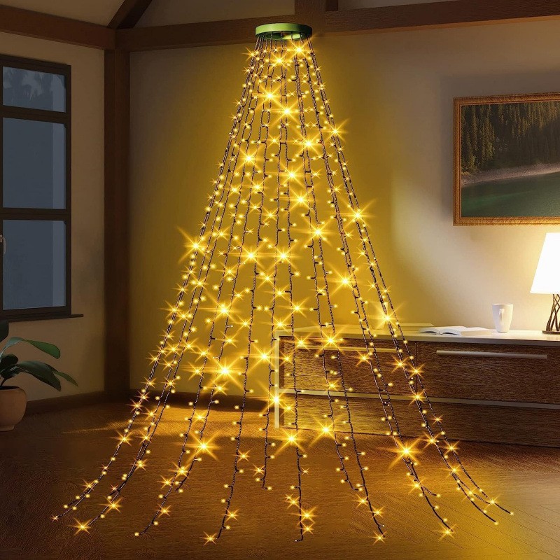 LED Christmas Tree Light String with Star, Various Lengths