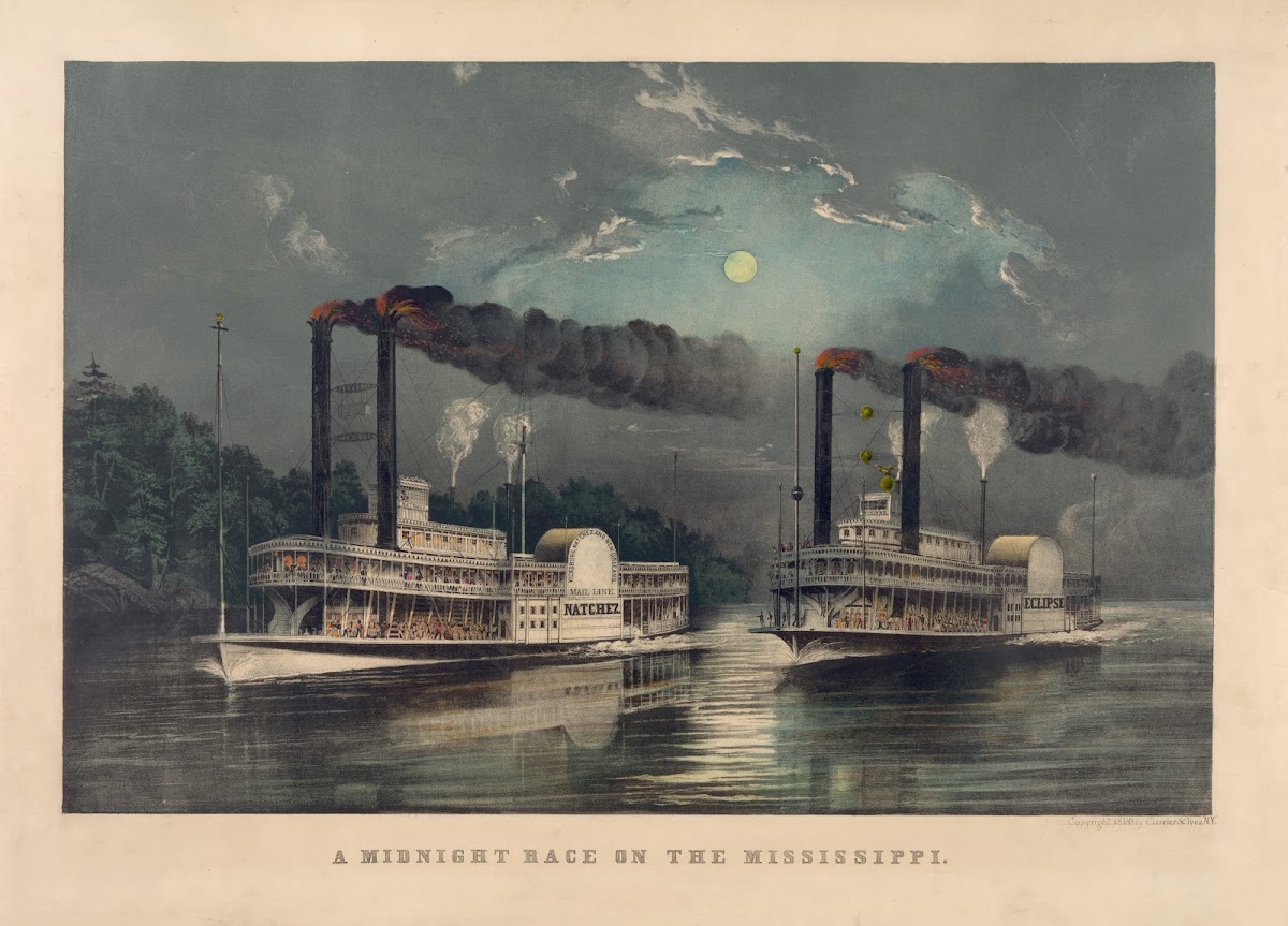 A midnight race on the Mississippi 1890