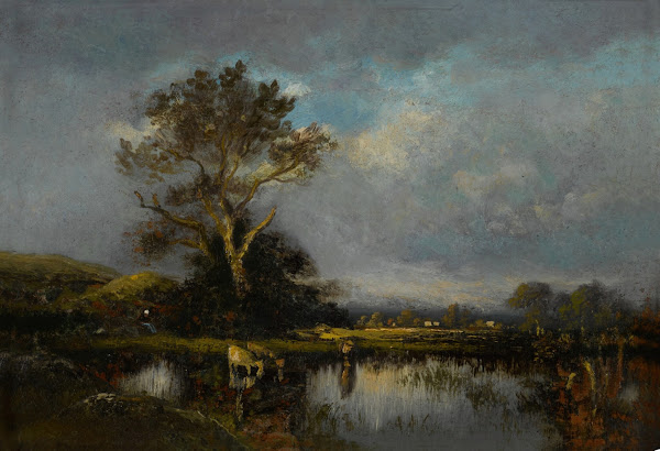 Landscape with Pond and Tree