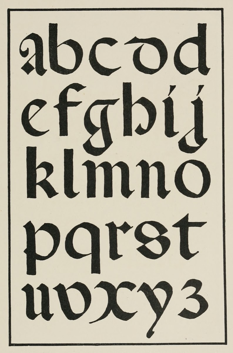 Italian Round Gothic Small Letters 1902