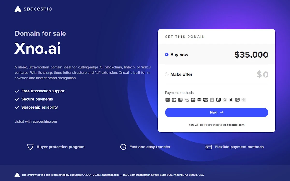 Captura de Xno.ai