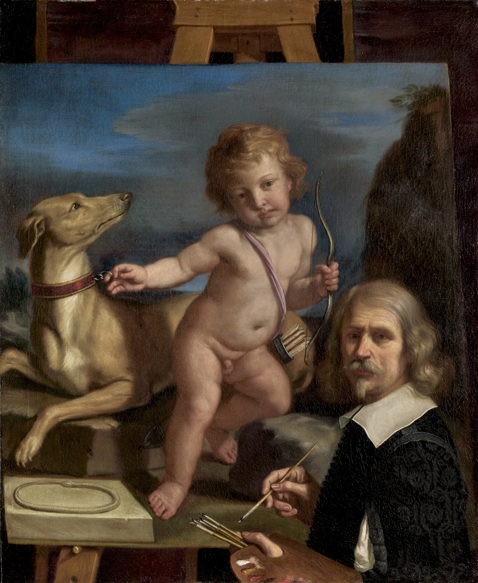 Self Portrait before a Painting of Amor Fedele 1655