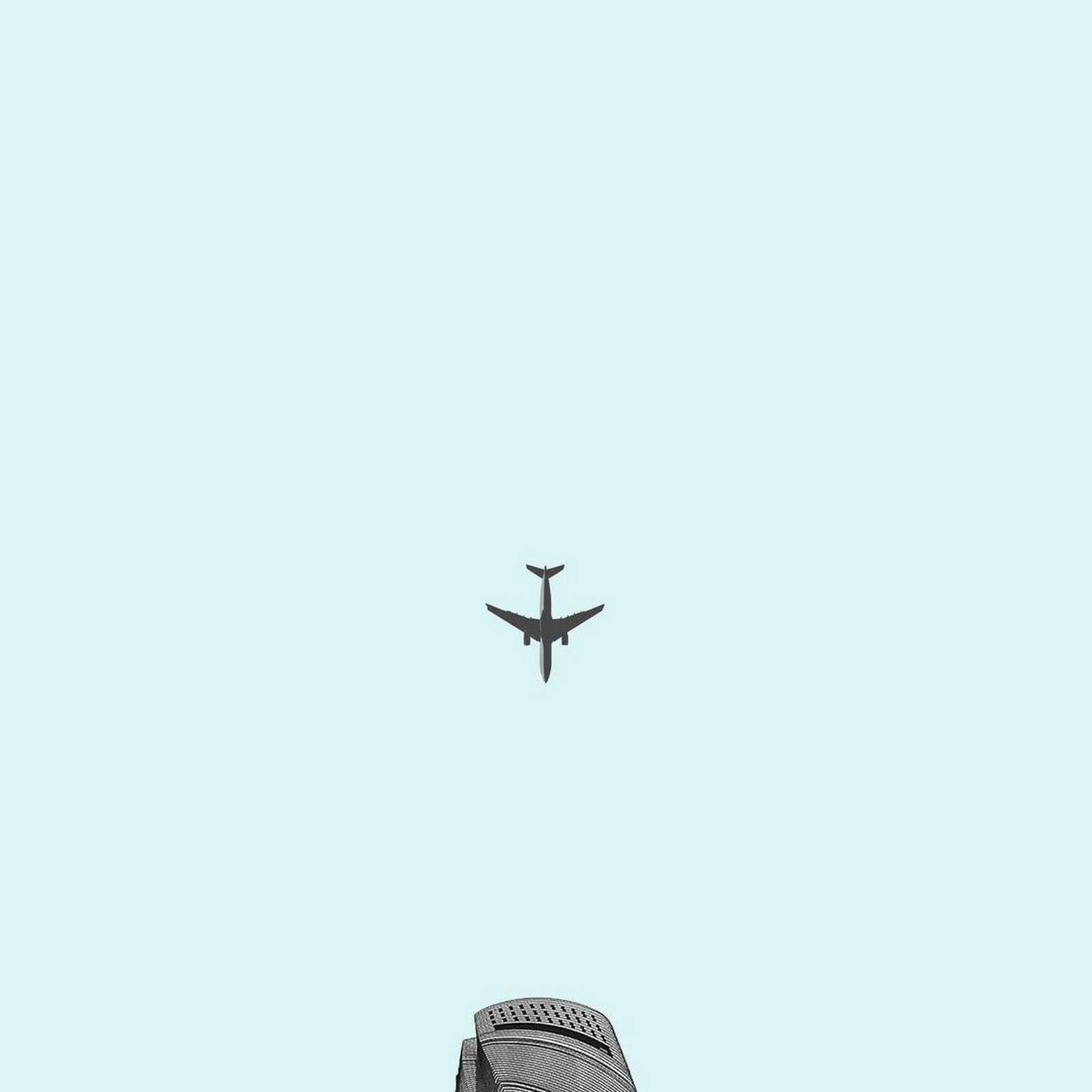 Download Airplane Over Shanghai Tower Full HD iPhone