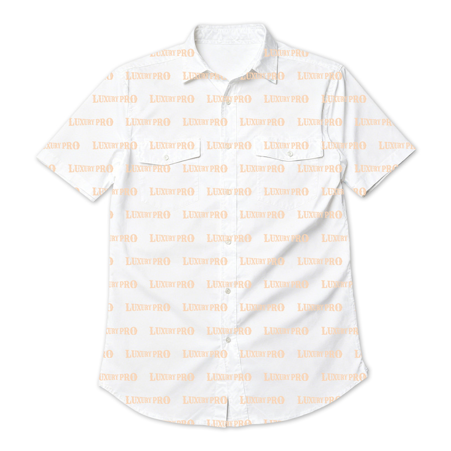 AOP CHN Pearl Button Hawaiian Shirt with Double Pockets