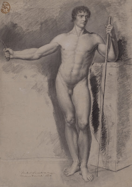 Standing male nude 1800