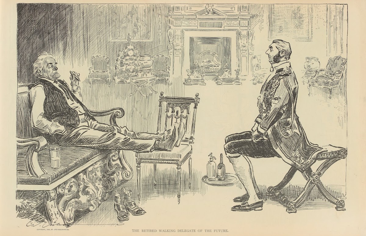 The retired walking delegate of the future 1900 1905
