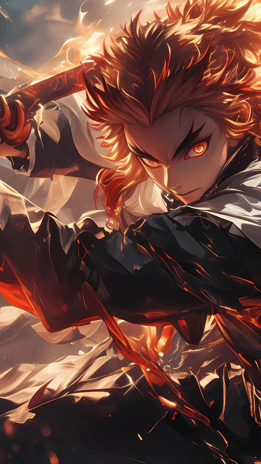 Rengoku, Anime, Demon Slayer, Swordsman Full HD iPhone Wallpaper Background (1080x1920)