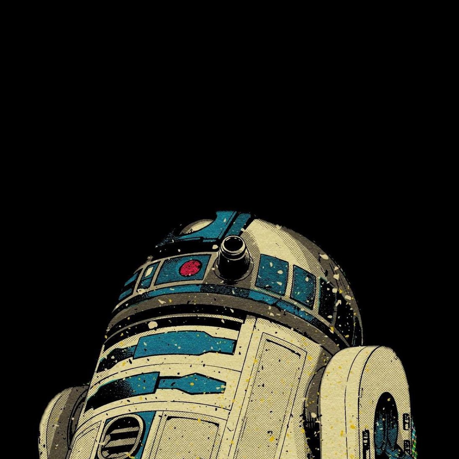 Download R2-D2 Pop Art Illustration Full HD iPhone