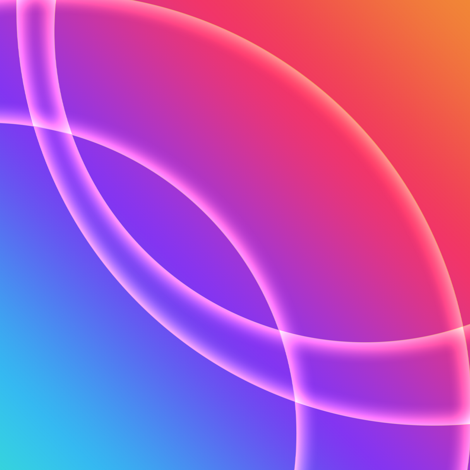 Download Vibrant Rainbow Abstract Neon Circles Full HD iPhone