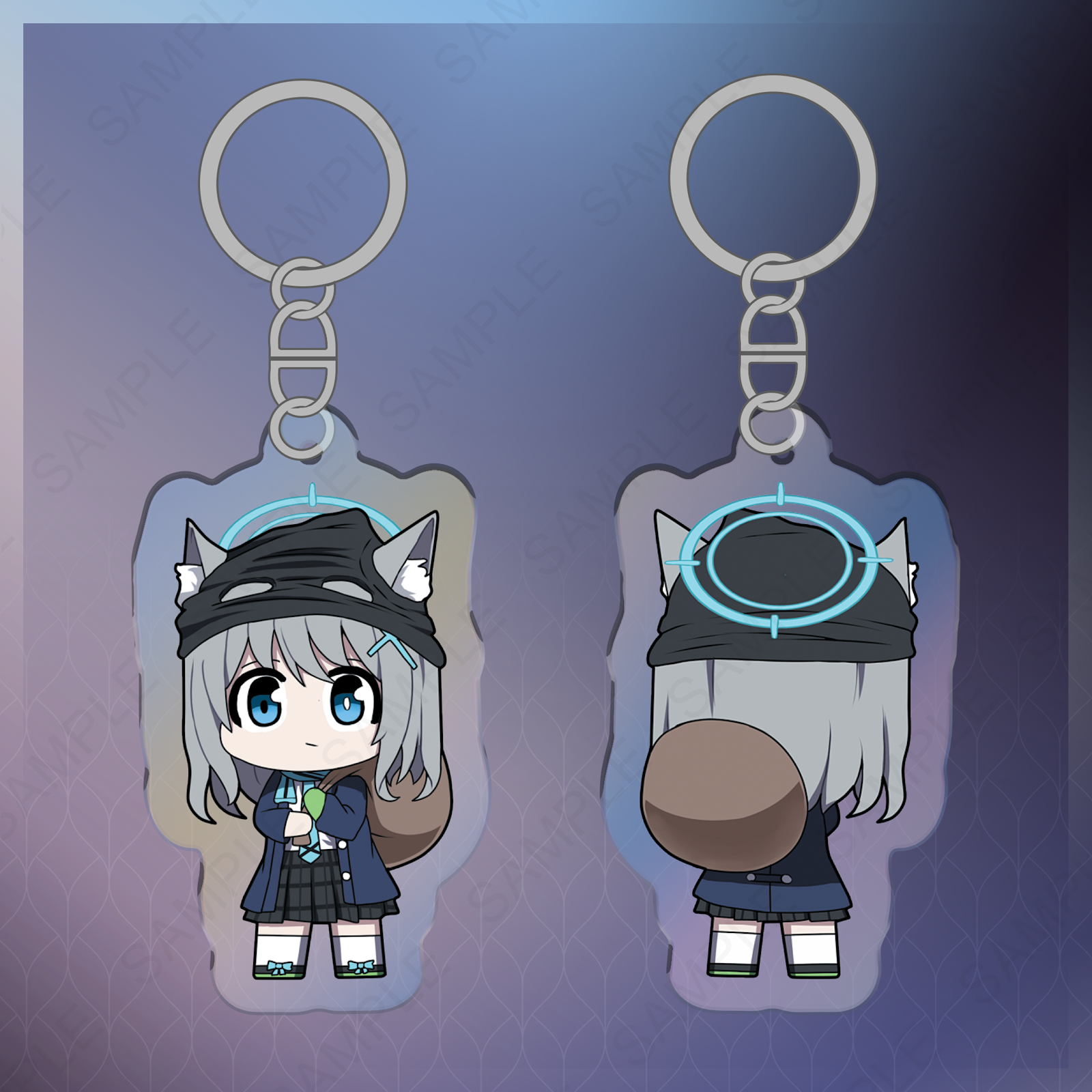 Sunaookami Shiroko Iridescent Keychain by Marin Liekuriva