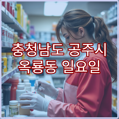 충청남도 공주시 옥룡동 일요일 문 여는 약국·당직약국 정보 확인