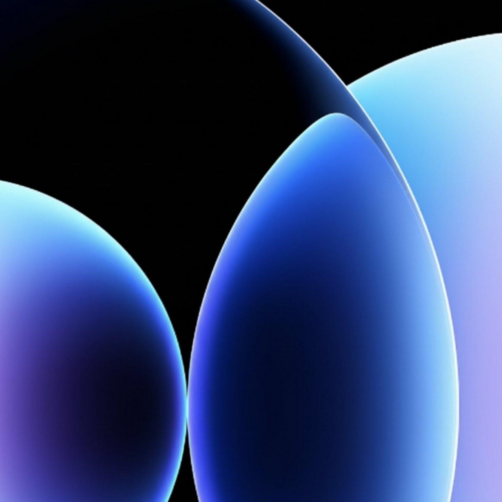 Download iPhone 12 Glowing Blue Wallpaper Full HD iPhone