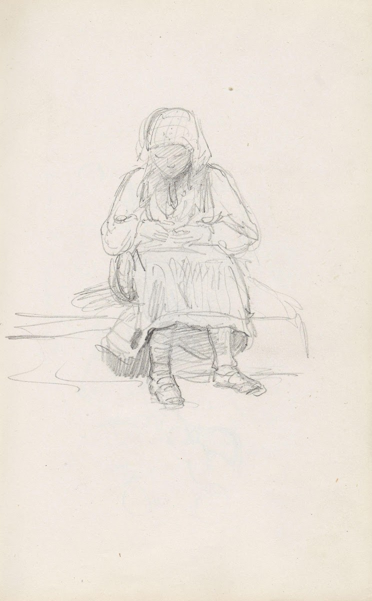 Sitting female figure Between 1844 and 1854