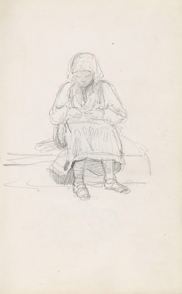 Sitting female figure Between 1844 and 1854