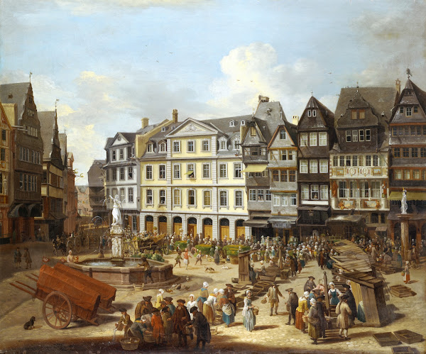 A Market on the Römerberg in Frankfurt 1754