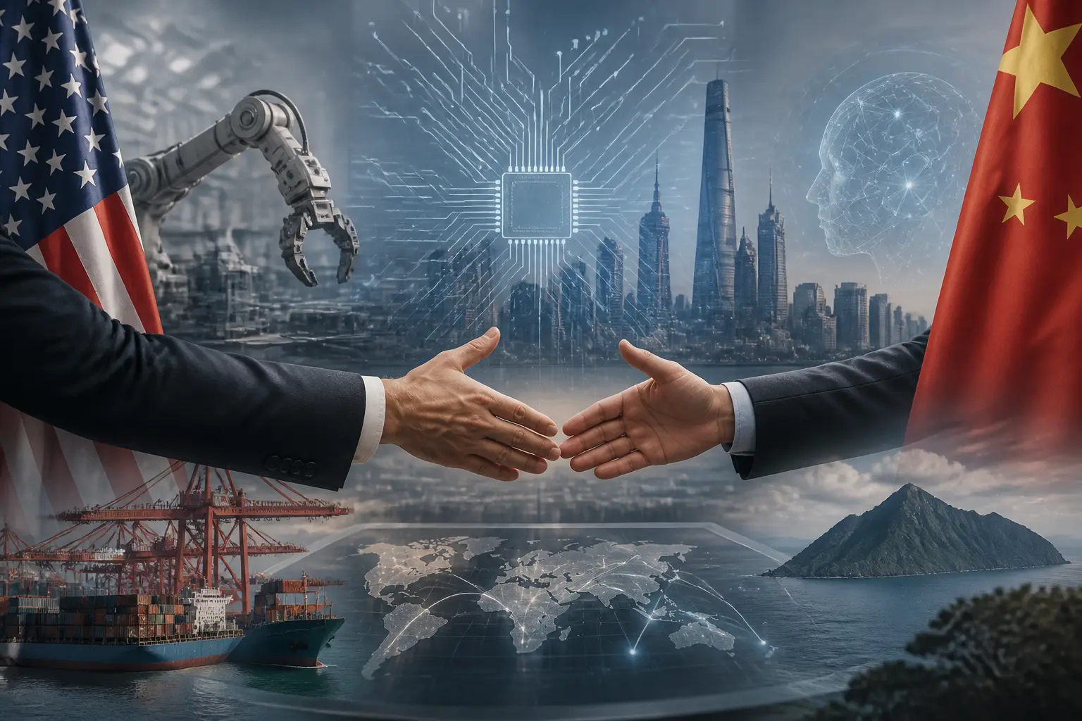 Editorial image for Trump and Xi to discuss AI, trade, and Taiwan during US-China summit