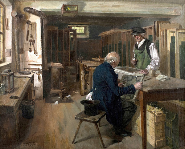 In der Glaserwerkstatt