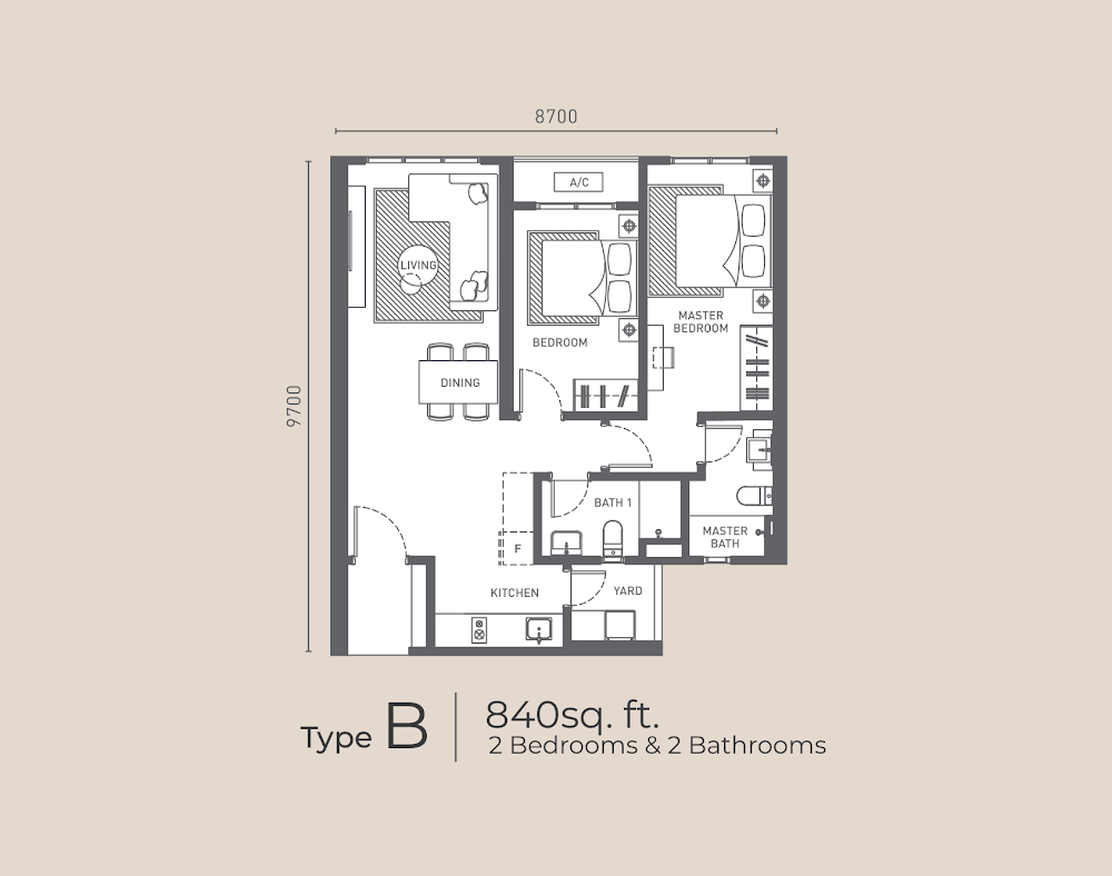 Arunya Residences KL North 户型图