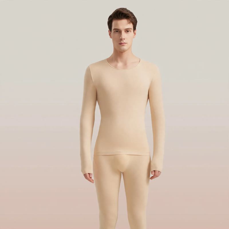 Men's Thermal Underwear Set, Seamless, Crew Neck