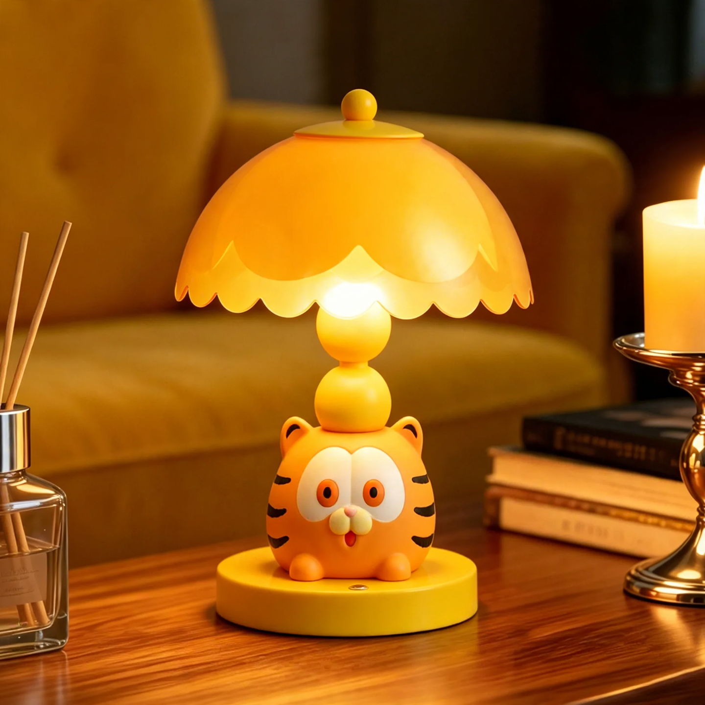 Yellow Garfield Desk Lamp