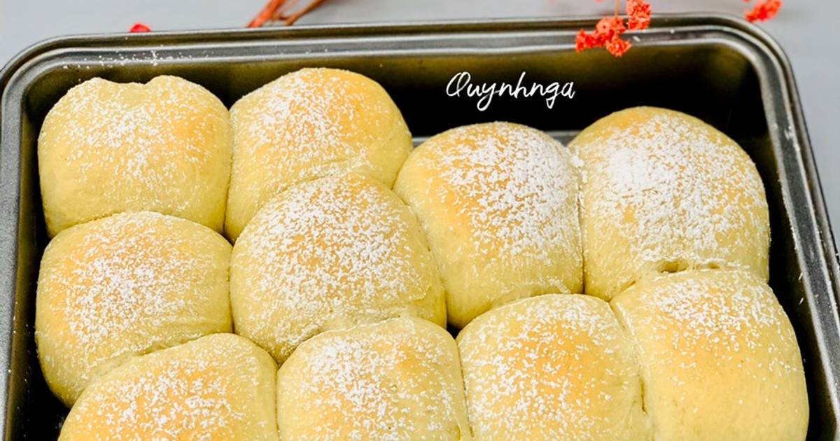 Coconut pandan milk bread(bánh mì ngọt dừa, lá dứa)