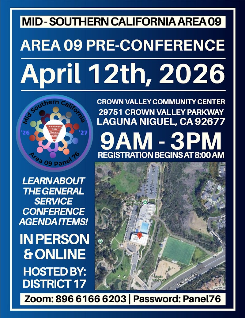 Flyer: Preconference Area Service Committee
