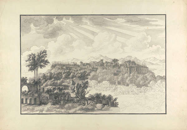 Unfinished View of the Palatine in Rome ca 1750