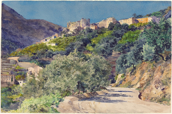 Sun Drenched Hills near Menton 1880