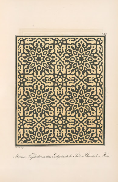 Marmor Fufsboden in dem Grabgebäude des Sultan Chairbeck zu Kairo 1842