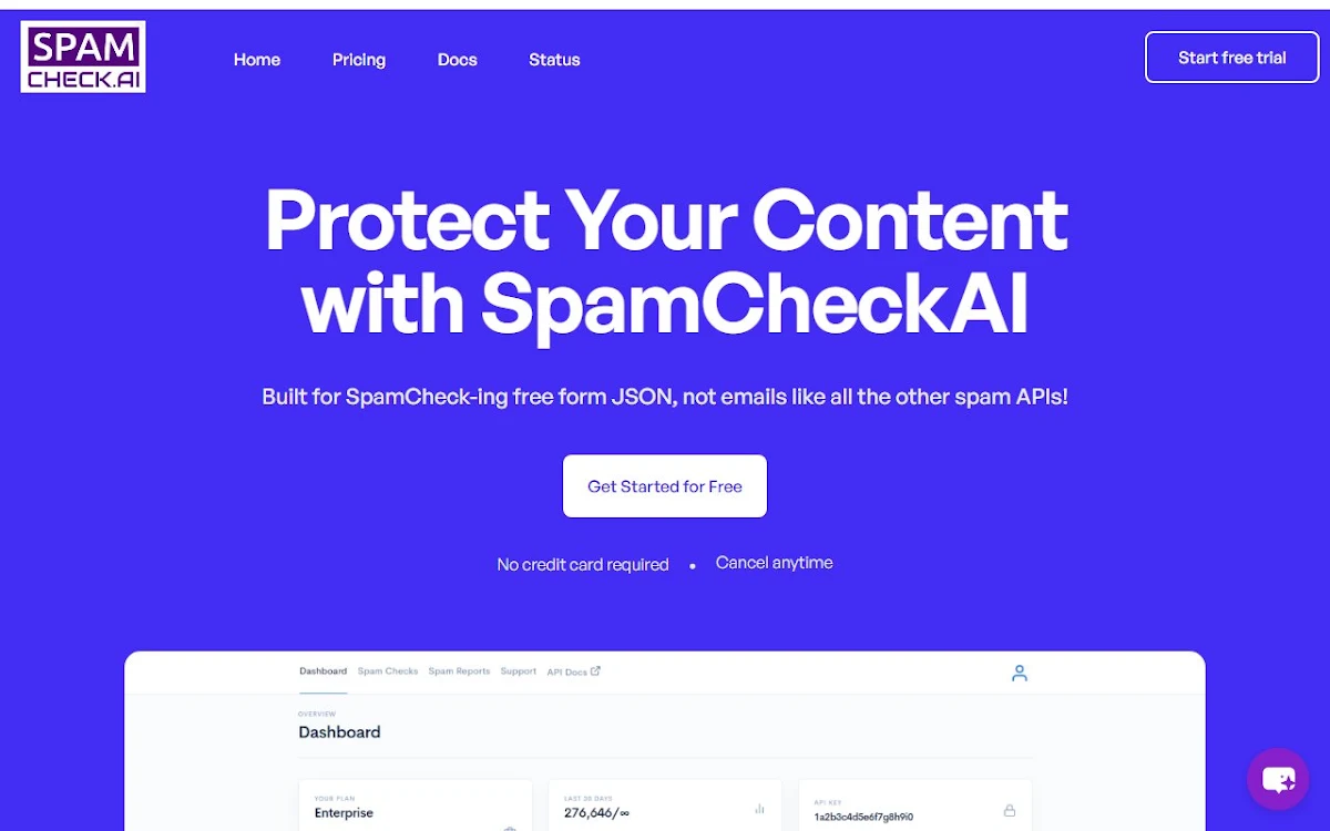 Captura de SpamCheck.ai