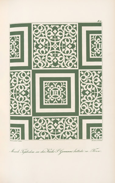 Mosaik Fussböden in der Kirche S Giovanni battista zu Florenz 1842
