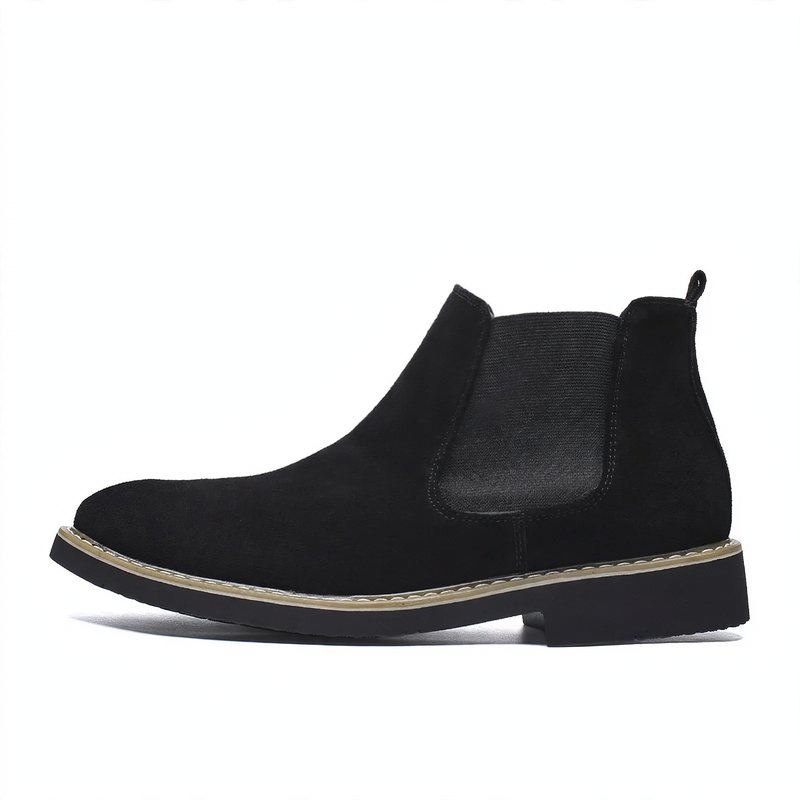 Herren-Chelsea-Stiefel aus Echtleder, gefüttert