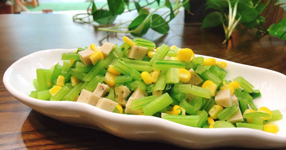 Cải ngọt xào bắp