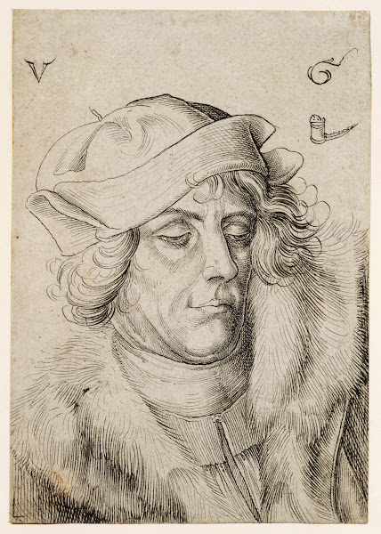 Portrait of a man with a beret and fur collar 1507