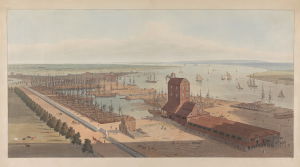 Brunswick Dock on the Thames at Blackwall 1803